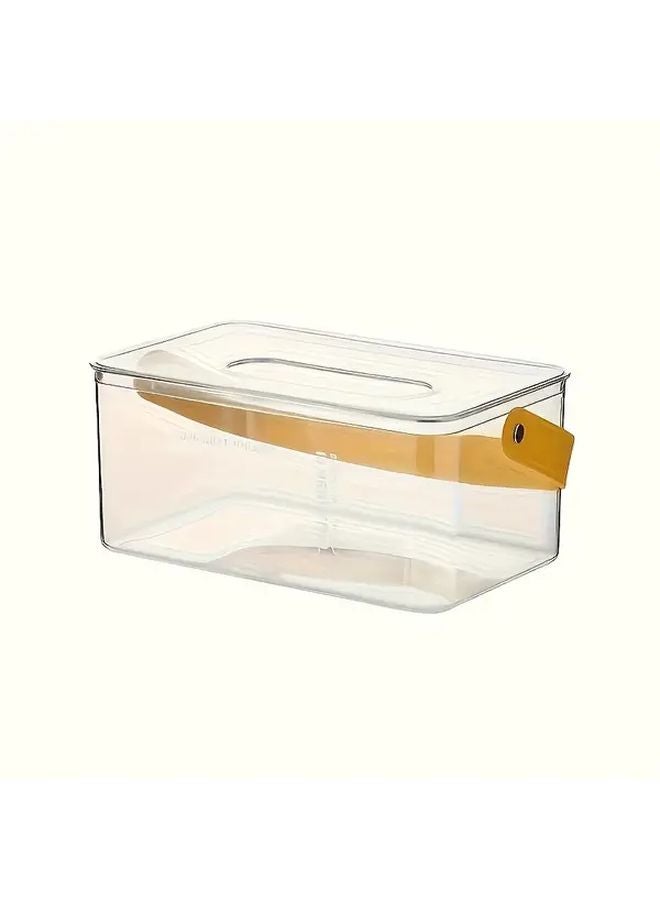 Transparent Blue Modern Minimalist Tissue Box Holder Acrylic Dispenser For Living Room Bathroom Office - Image 5